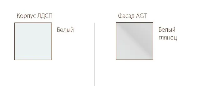 Модульный гарнитур Бостон, белый/белый глянец-0
