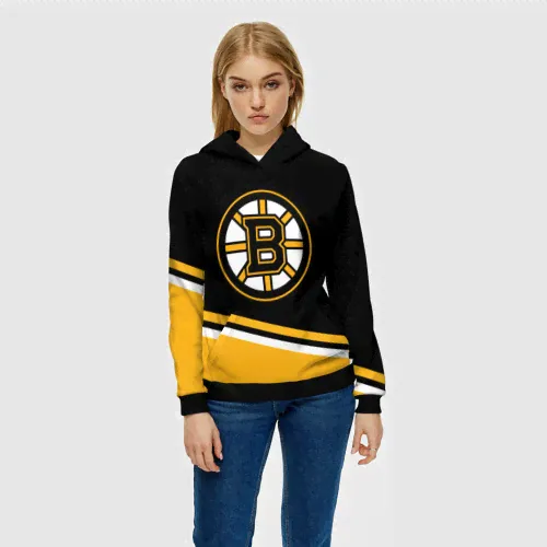 Толстовка Бостон Брюинз, Boston Bruins Диагональные полосы-1