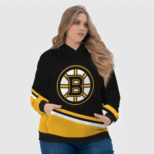 Толстовка Бостон Брюинз, Boston Bruins Диагональные полосы-4