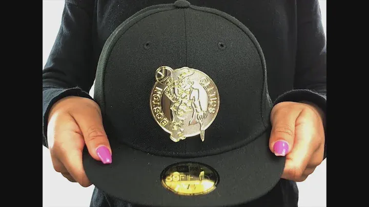 Celtics 'GOLDEN-BADGE' Black Fitted Hat by New Era