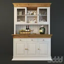 Шкаф для посуды "Бостон" . Сивер. Cupboard. - Шкафы - 3D модель